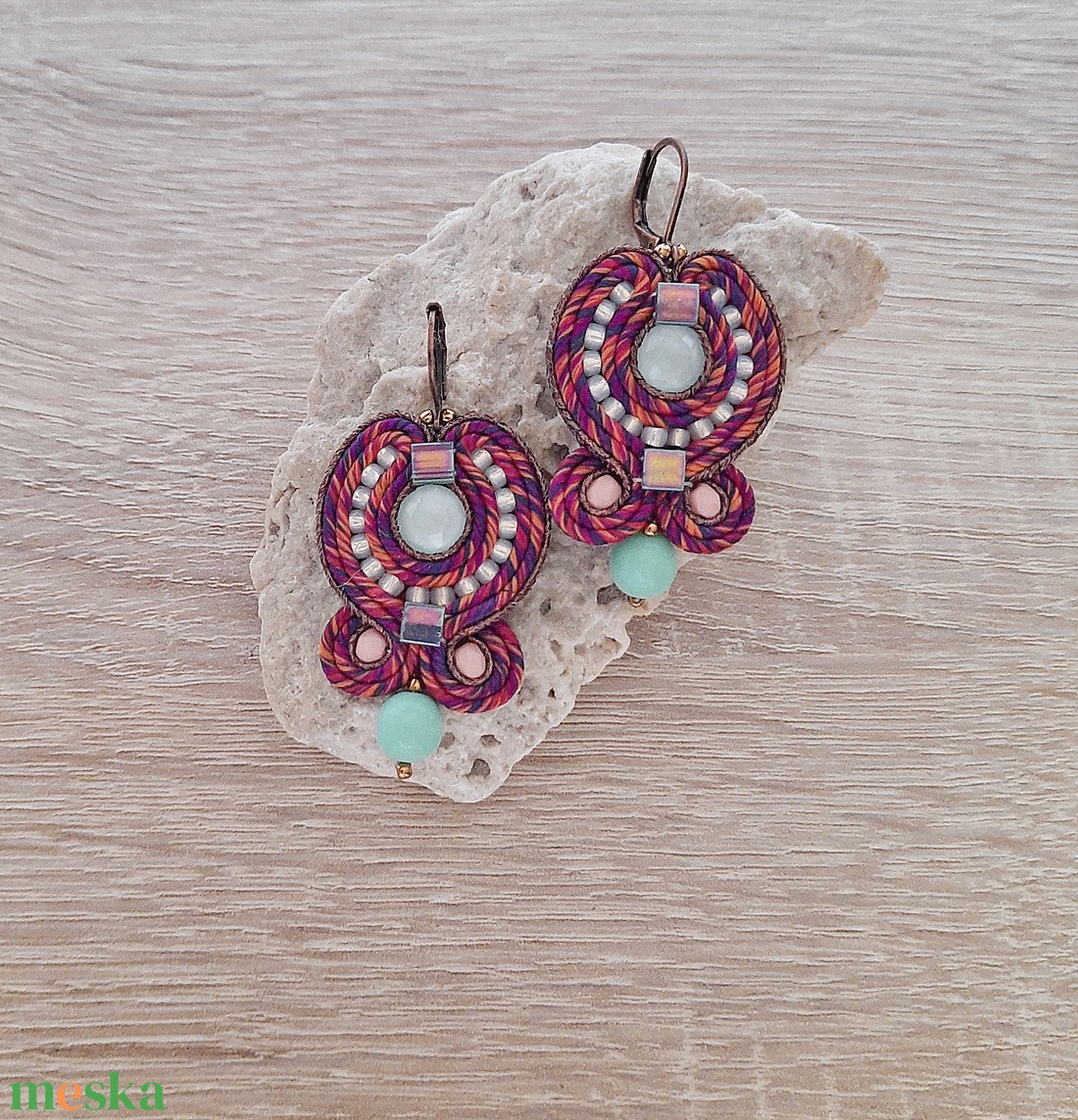 Elegáns sujtás fülbevaló - ékszer - fülbevaló - csillár fülbevaló - Meska.hu