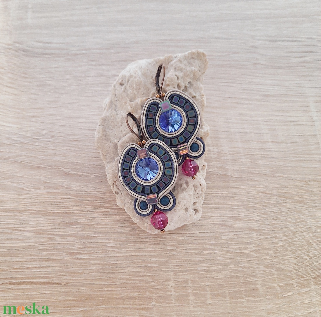 Elegáns sujtás fülbevaló - ékszer - fülbevaló - csillár fülbevaló - Meska.hu