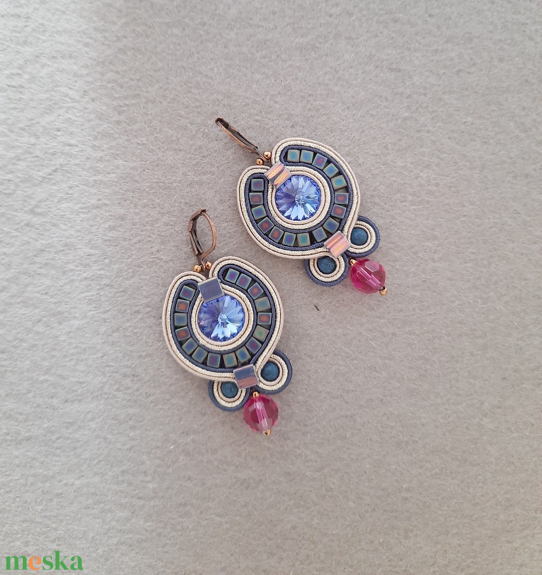 Elegáns sujtás fülbevaló - ékszer - fülbevaló - csillár fülbevaló - Meska.hu