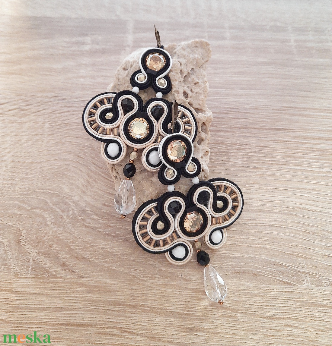 Elegáns sujtás fülbevaló - ékszer - fülbevaló - csillár fülbevaló - Meska.hu