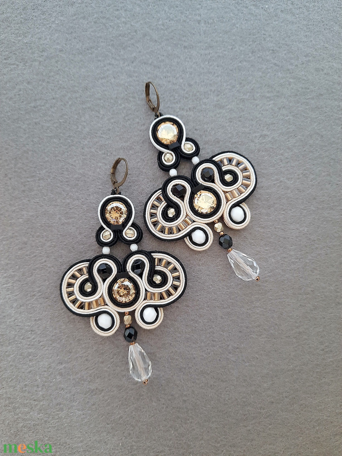 Elegáns sujtás fülbevaló - ékszer - fülbevaló - csillár fülbevaló - Meska.hu