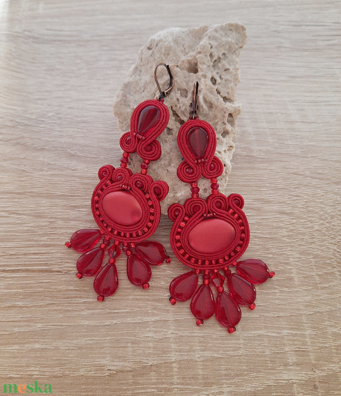 Elegáns sujtás fülbevaló - ékszer - fülbevaló - csillár fülbevaló - Meska.hu