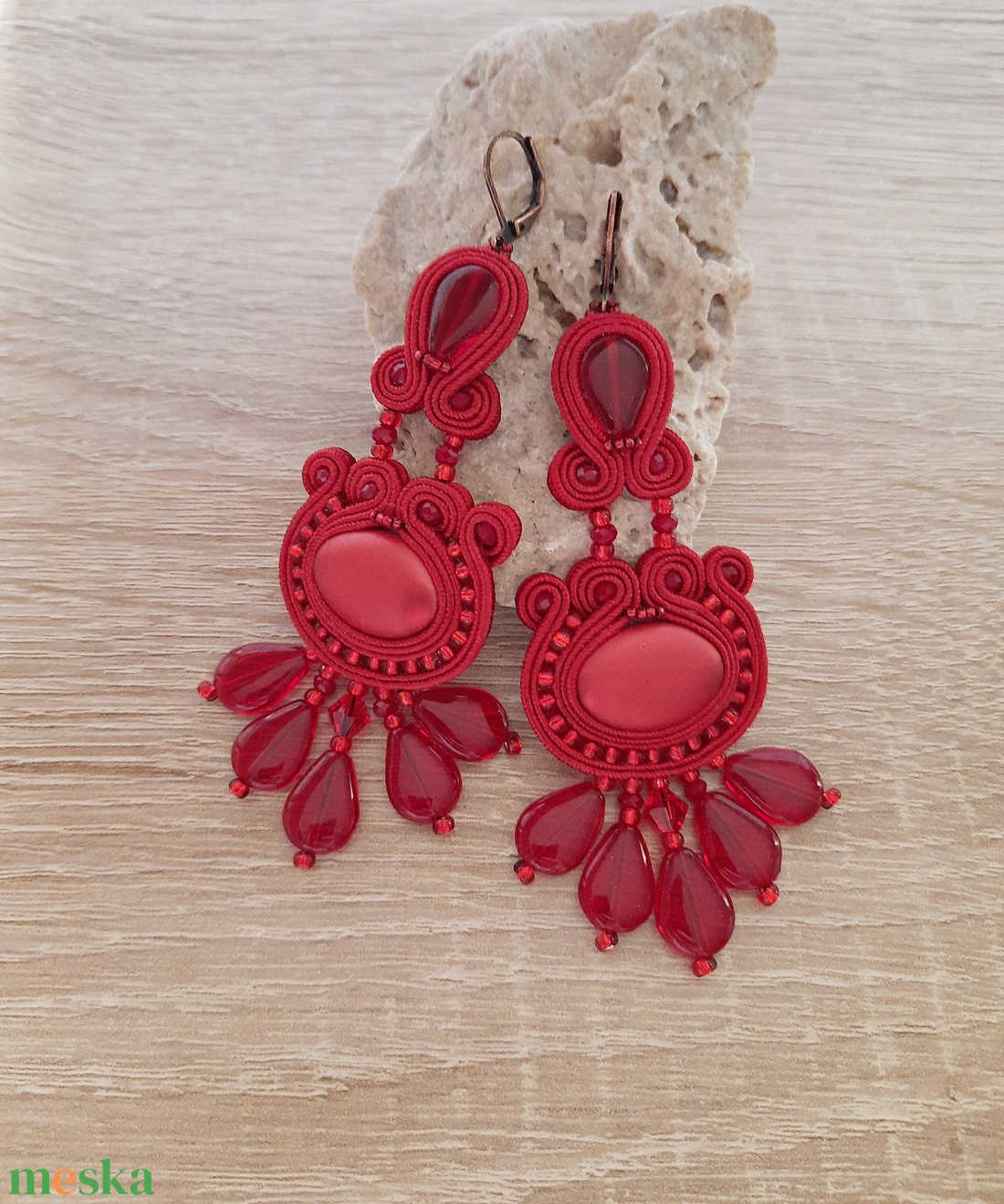 Elegáns sujtás fülbevaló - ékszer - fülbevaló - csillár fülbevaló - Meska.hu