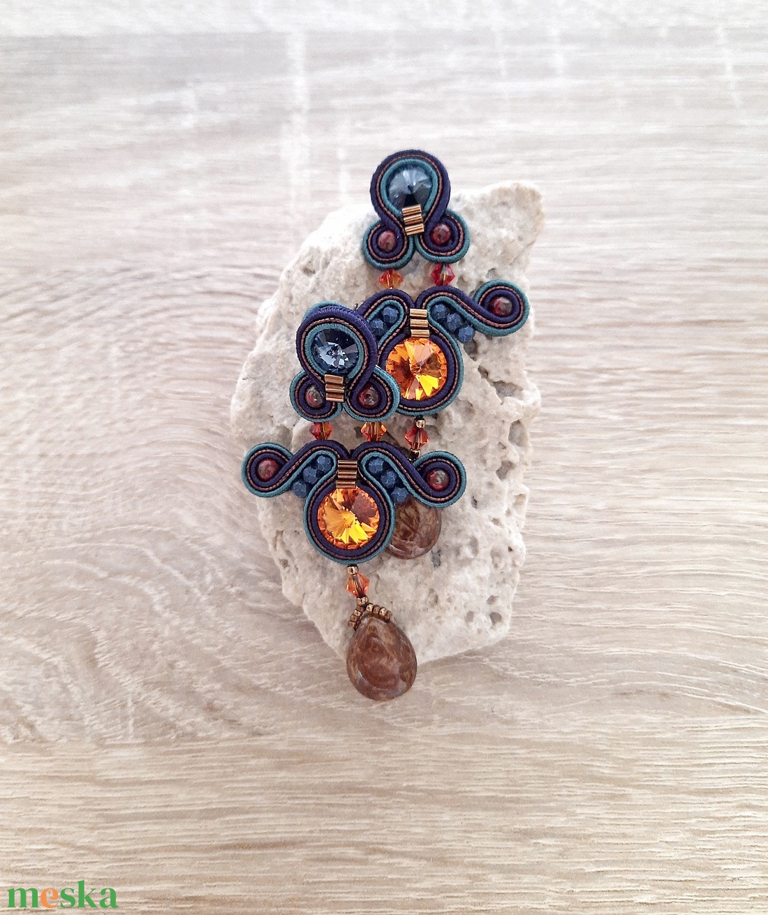 Elegáns sujtás fülbevaló - ékszer - fülbevaló - csillár fülbevaló - Meska.hu