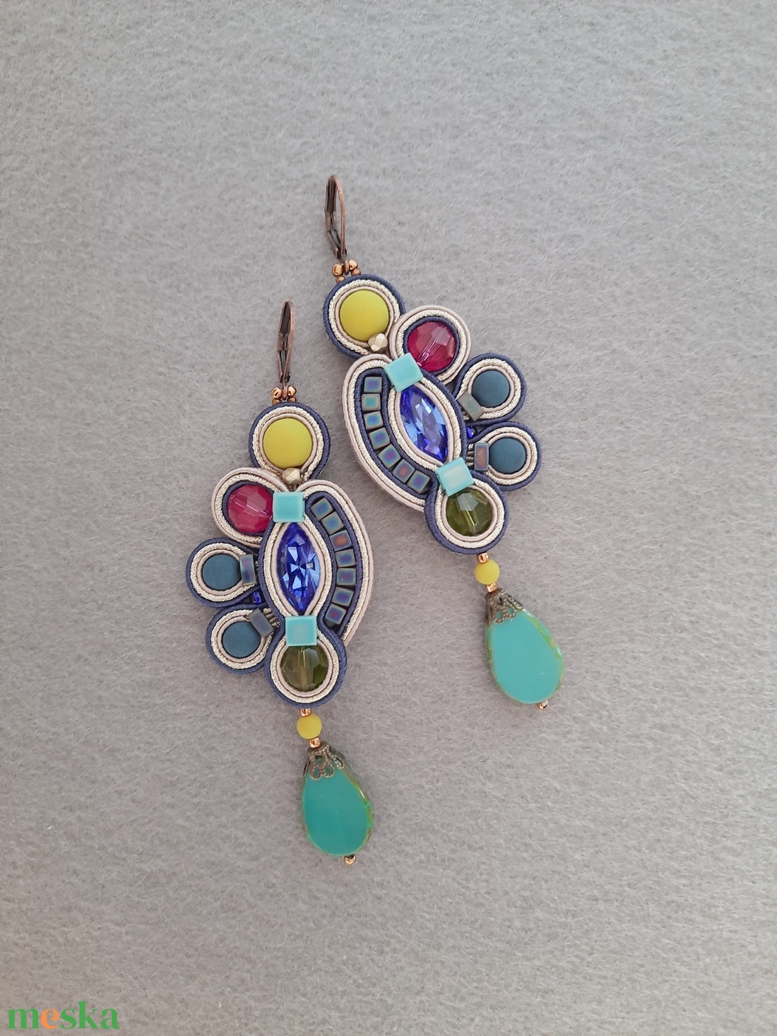 Elegáns sujtás fülbevaló - ékszer - fülbevaló - csillár fülbevaló - Meska.hu