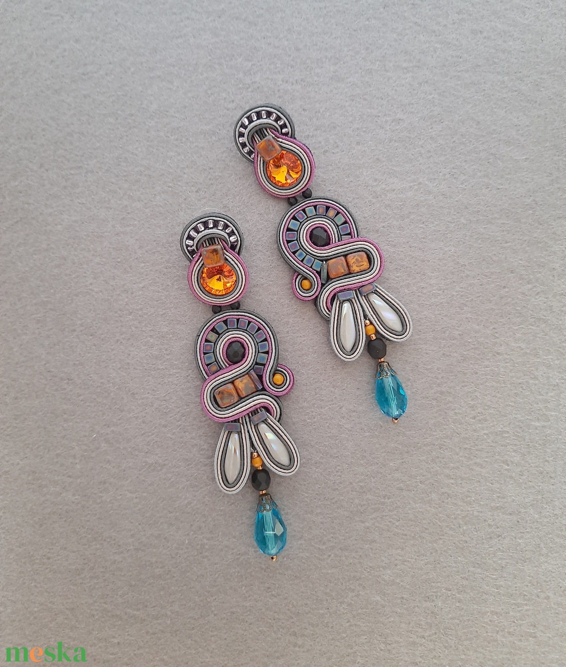 Elegáns sujtás fülbevaló - ékszer - fülbevaló - csillár fülbevaló - Meska.hu