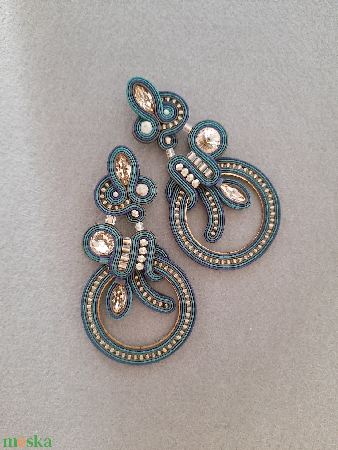 Elegáns sujtás fülbevaló - ékszer - fülbevaló - csillár fülbevaló - Meska.hu