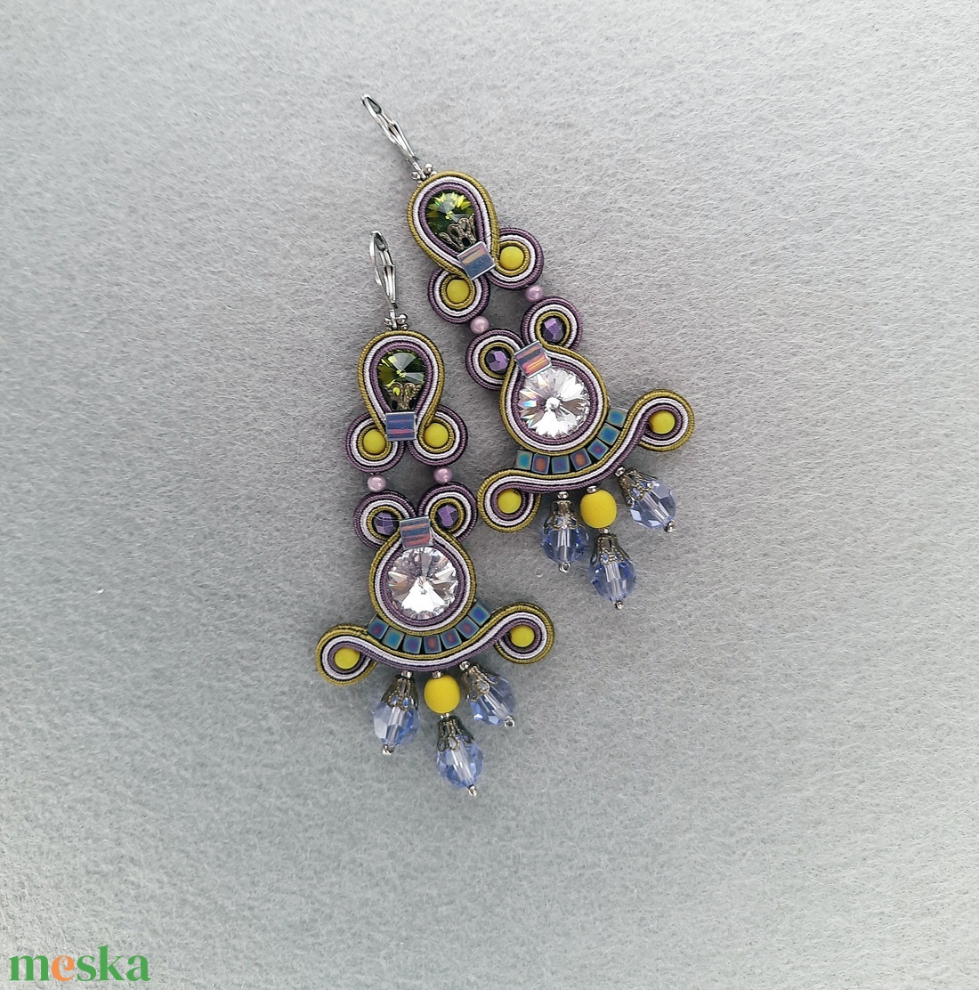 Elegáns sujtás fülbevaló - ékszer - fülbevaló - csillár fülbevaló - Meska.hu