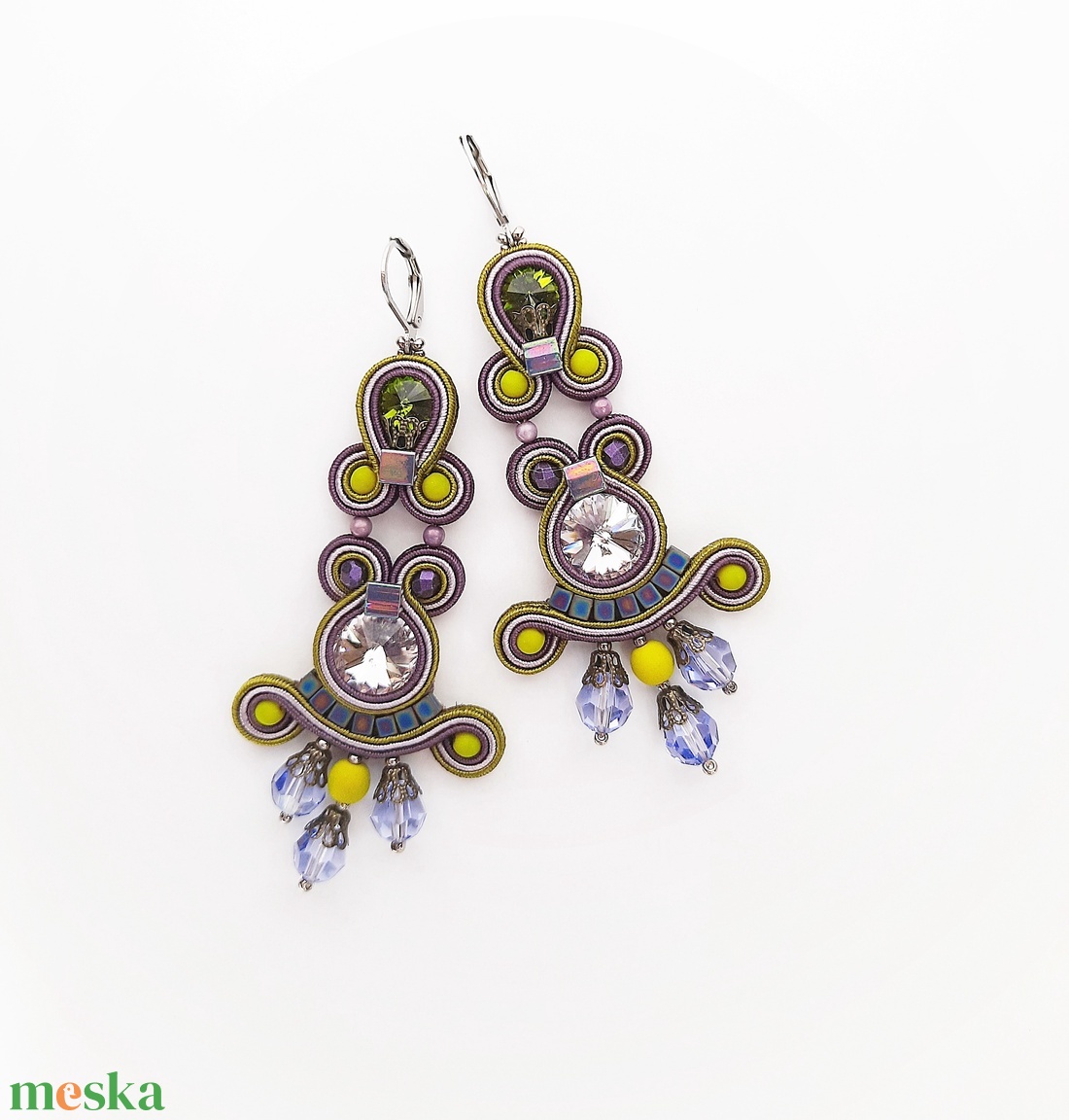 Elegáns sujtás fülbevaló - ékszer - fülbevaló - csillár fülbevaló - Meska.hu