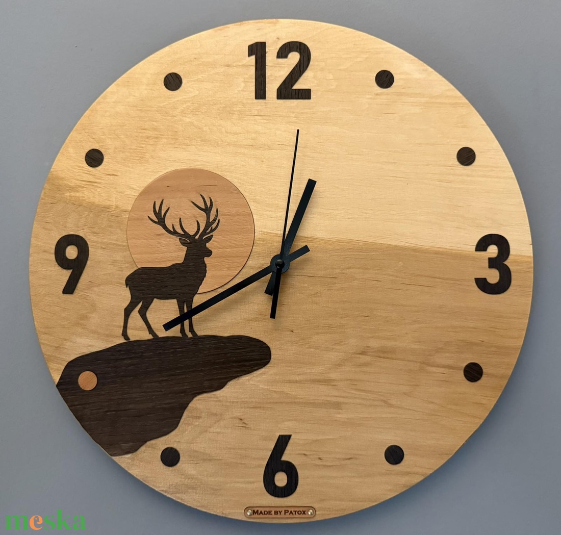 Falióra - csodaszarvas - 39 cm - otthon & életmód - dekoráció - fali és függő dekoráció - falióra & óra - Meska.hu