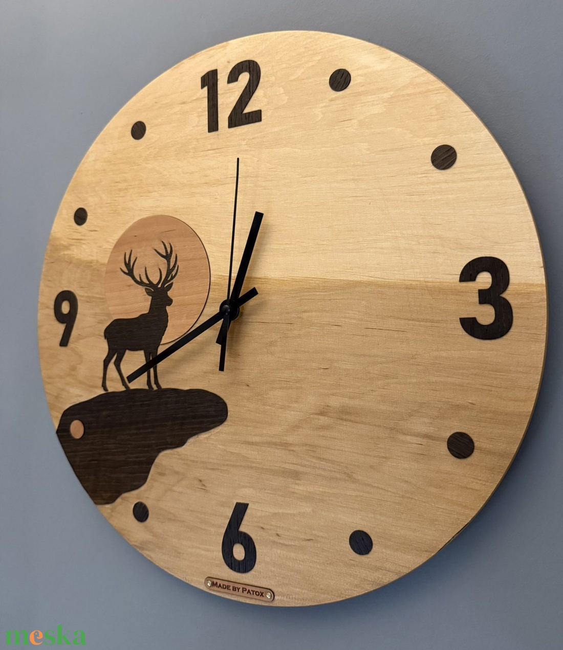 Falióra - csodaszarvas - 39 cm - otthon & életmód - dekoráció - fali és függő dekoráció - falióra & óra - Meska.hu