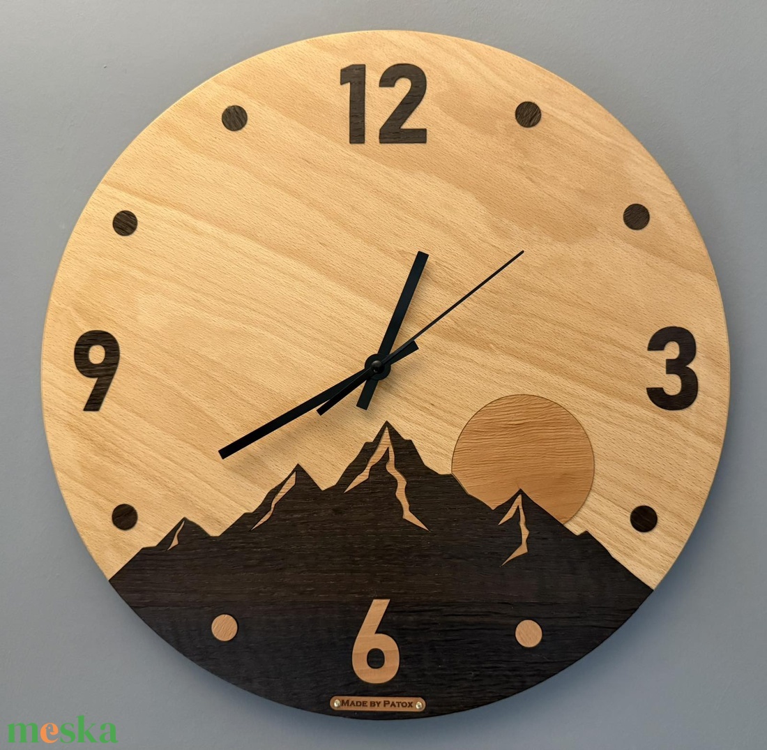 Falióra - hegyek - 39 cm - otthon & életmód - dekoráció - fali és függő dekoráció - falióra & óra - Meska.hu
