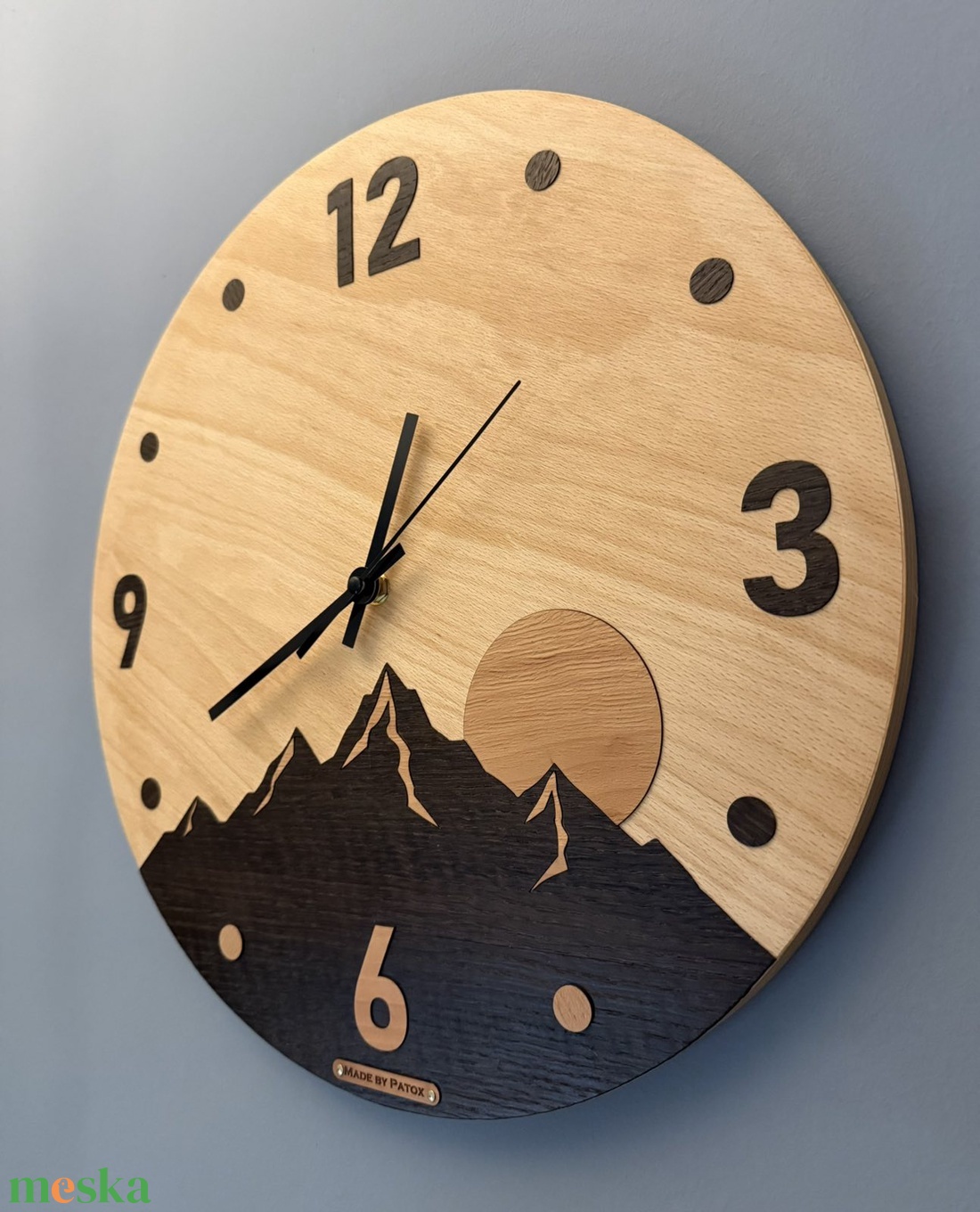 Falióra - hegyek - 39 cm - otthon & életmód - dekoráció - fali és függő dekoráció - falióra & óra - Meska.hu