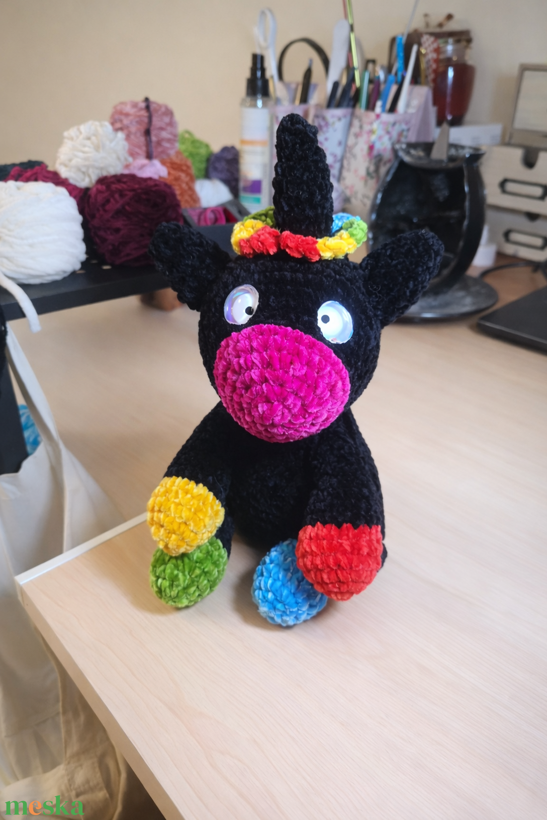 Plüss unikornis  - otthon & életmód - dekoráció - asztal és polc dekoráció - asztaldísz - Meska.hu