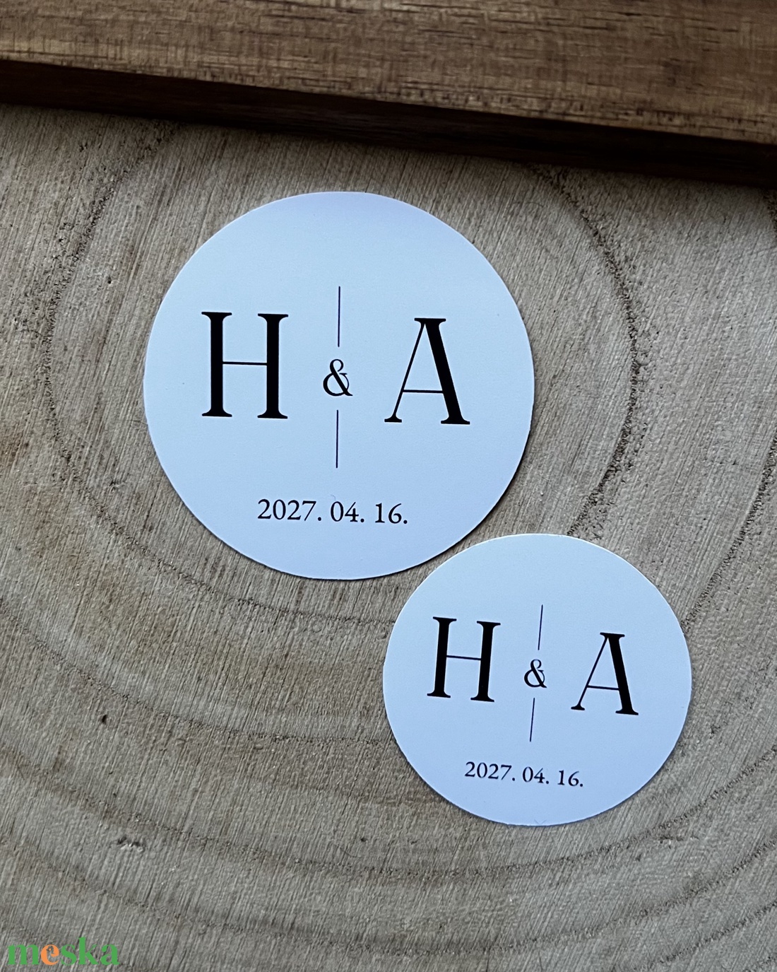 Monogramos esküvői matrica - esküvő - meghívó & kártya - esküvői borítékzáró matrica - Meska.hu