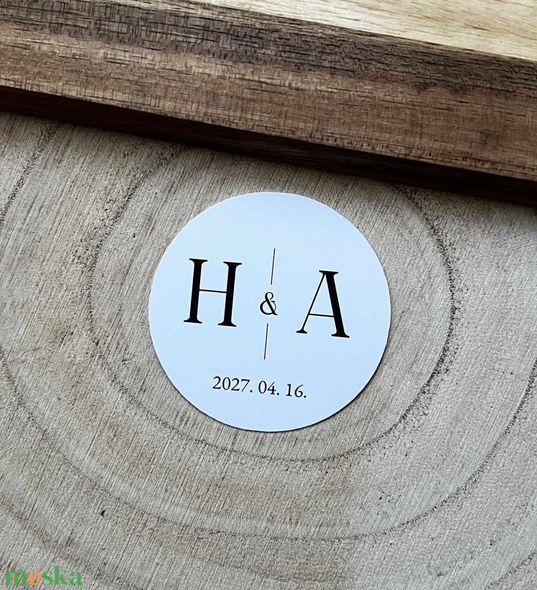 Monogramos esküvői matrica - esküvő - meghívó & kártya - esküvői borítékzáró matrica - Meska.hu
