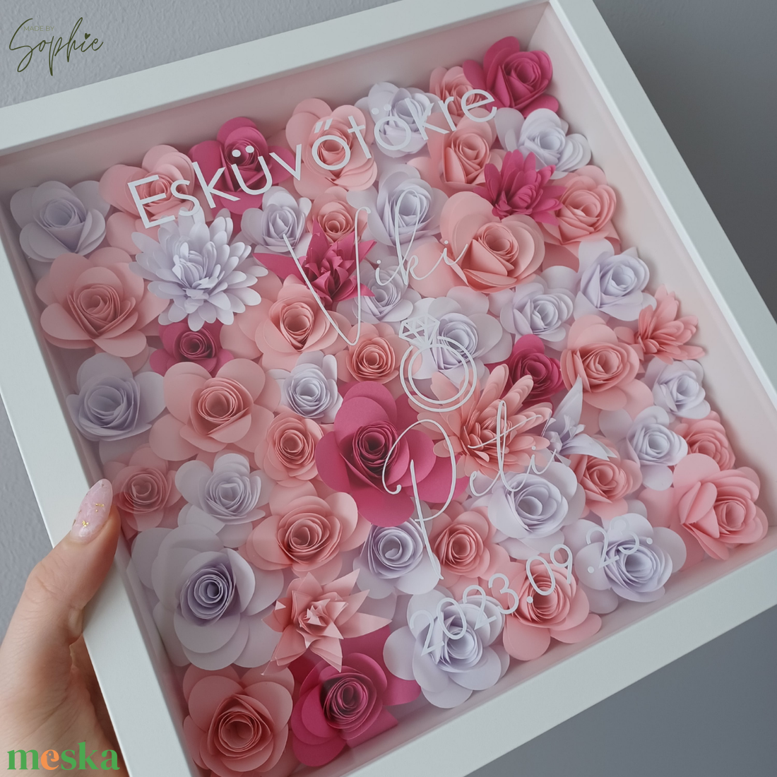 Egyedi feliratos papírvirág box teli virággal - otthon & életmód - dekoráció - kép & falikép - képkeret - Meska.hu Egyedi feliratos papírvirág box teli virággal - otthon & életmód - dekoráció - kép & falikép - képkeret - Meska.hu
