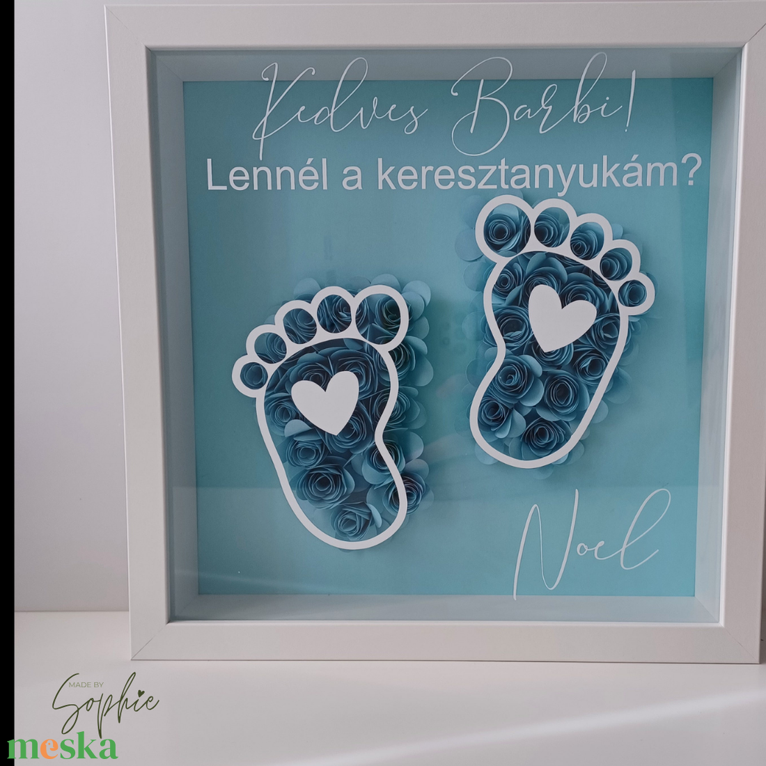 Keresztszülő felkérő box - otthon & életmód - dekoráció - kép & falikép - képkeret - Meska.hu