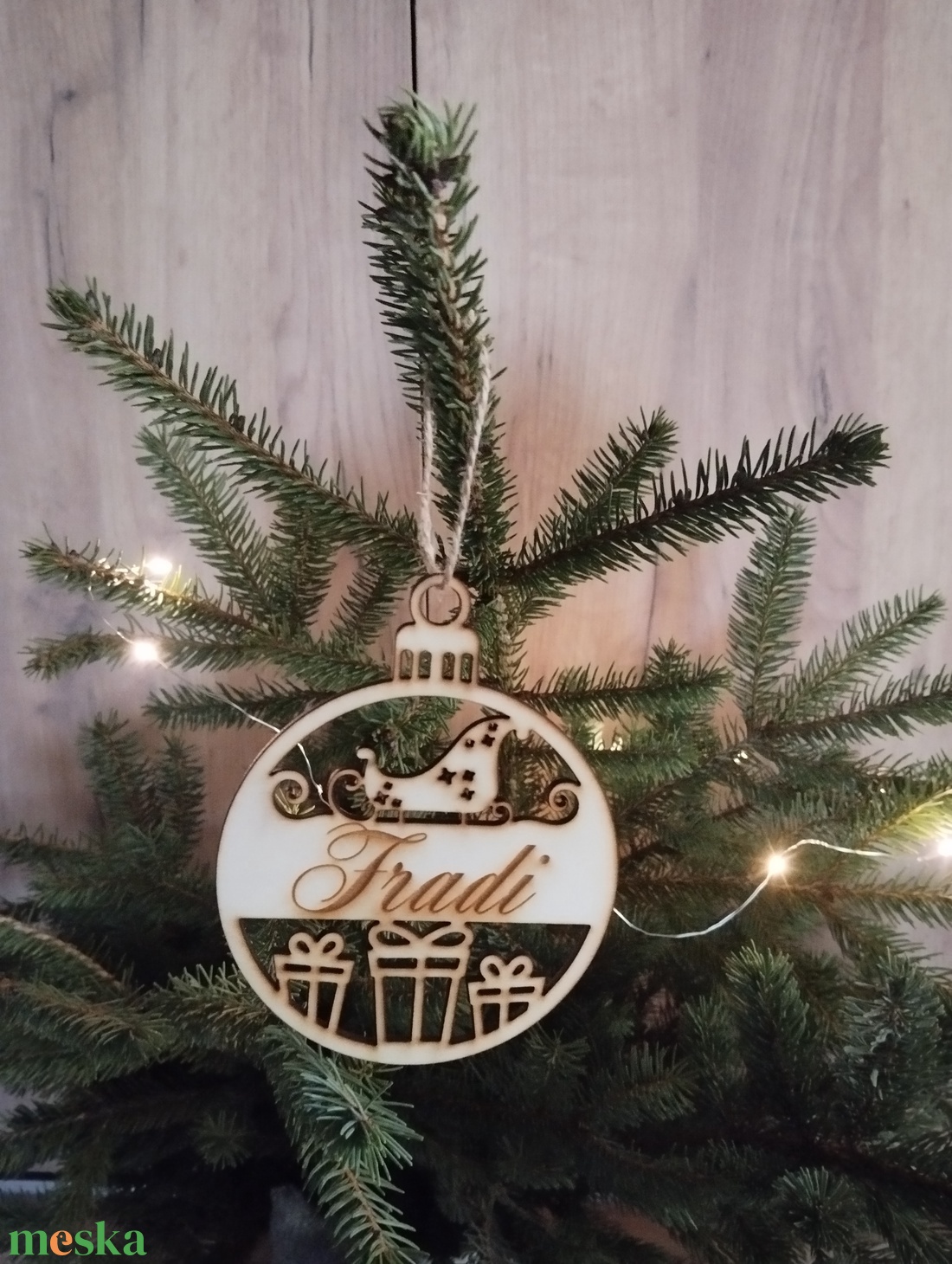 Névre szóló karácsonyfa dísz  - karácsony - karácsonyi lakásdekoráció - karácsonyfadíszek - Meska.hu