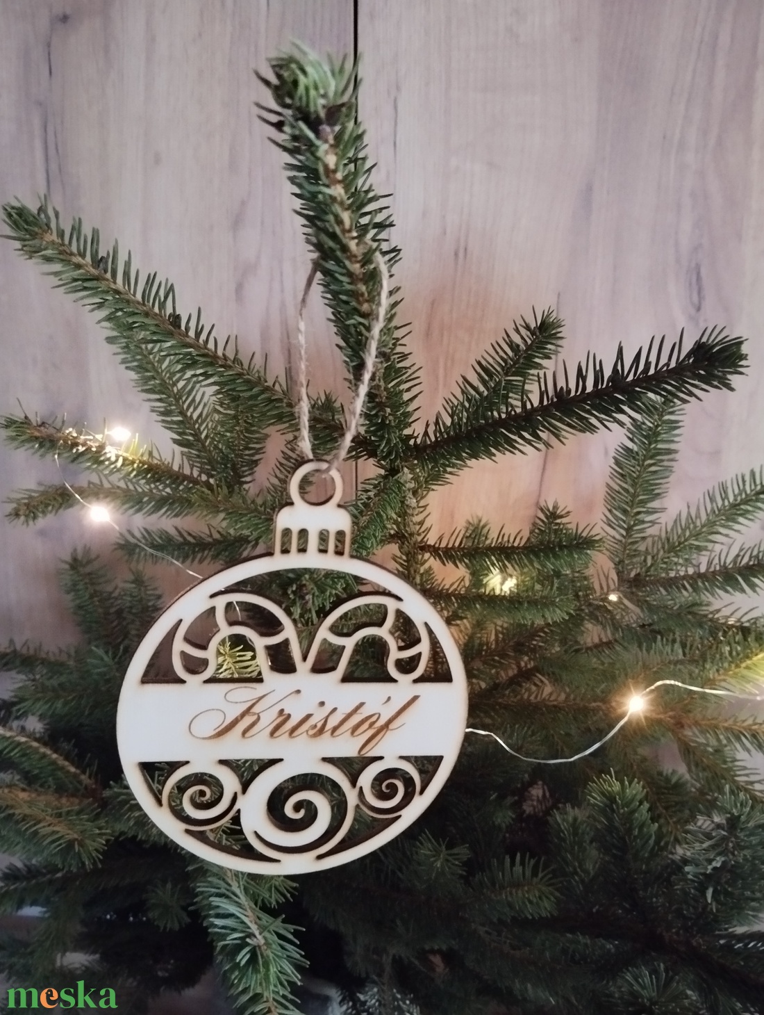 Névre szóló karácsonyfa dísz  - karácsony - karácsonyi lakásdekoráció - karácsonyfadíszek - Meska.hu