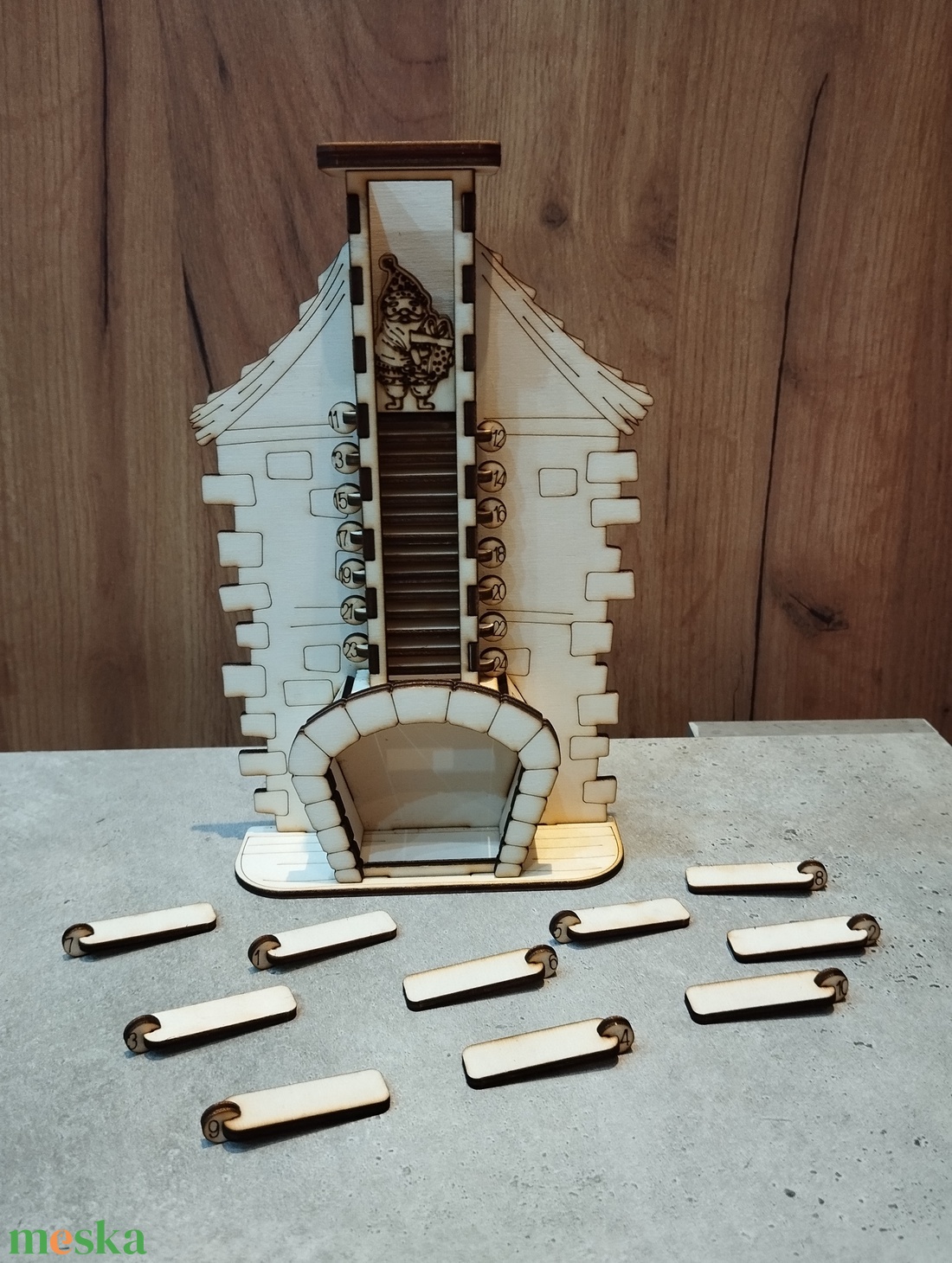 Mikulásos adventi visszaszámláló - karácsony - adventi díszek - adventi naptár - Meska.hu