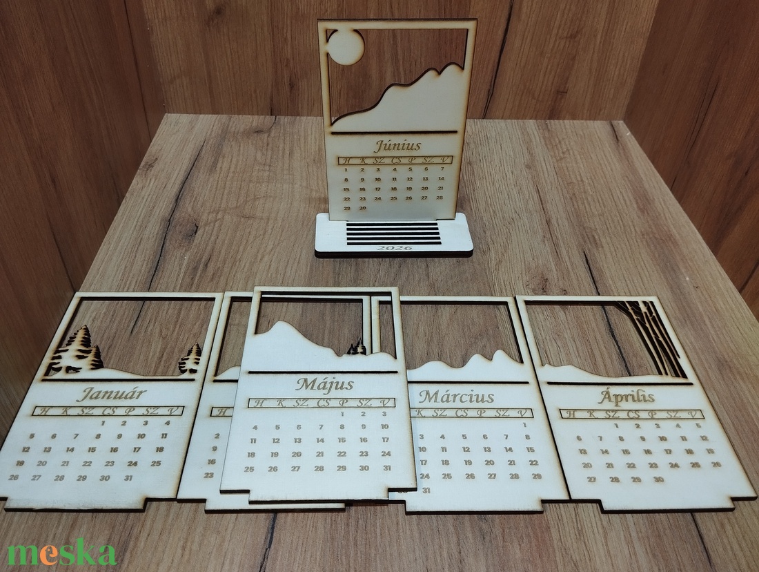 2026-os 3d asztali naptár - otthon & életmód - papír, írószer - naptár & tervező - Meska.hu