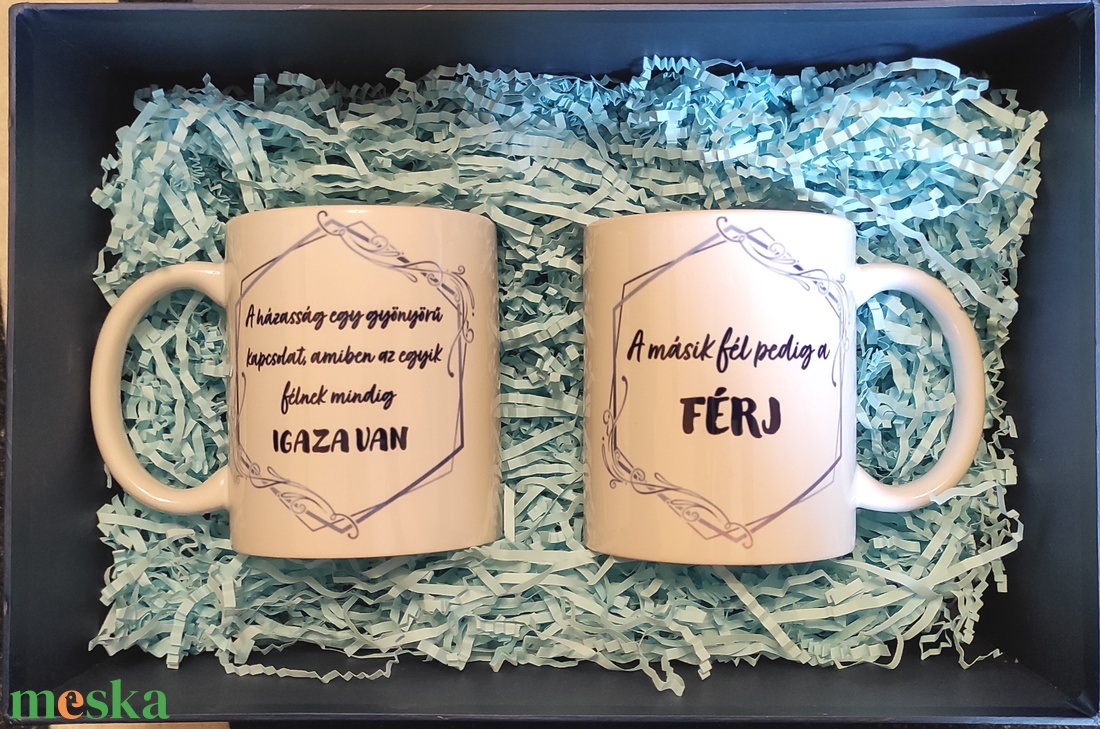 Páros bögre - házasság - otthon & életmód - konyhafelszerelés, tálalás - tálalás - bögre & csésze - Meska.hu