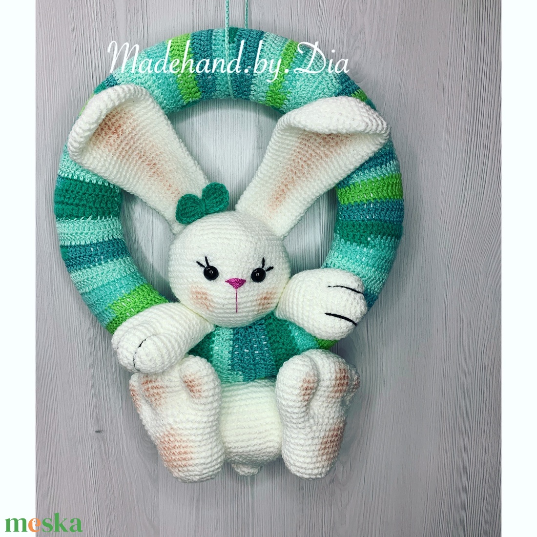 Nyuszis Ajtódísz - otthon & életmód - dekoráció - ajtó- és ablak dekoráció - ajtódísz & kopogtató - Meska.hu