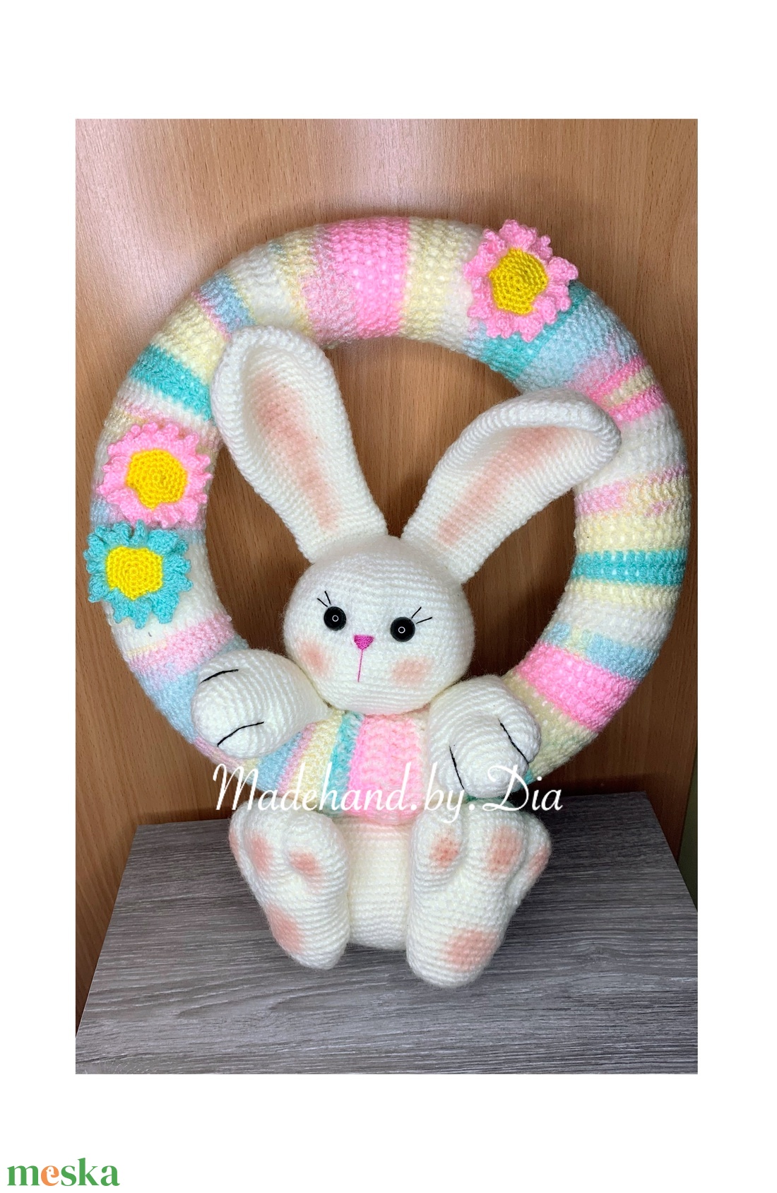 Nyuszis Ajtódísz - otthon & életmód - dekoráció - ajtó- és ablak dekoráció - ajtódísz & kopogtató - Meska.hu