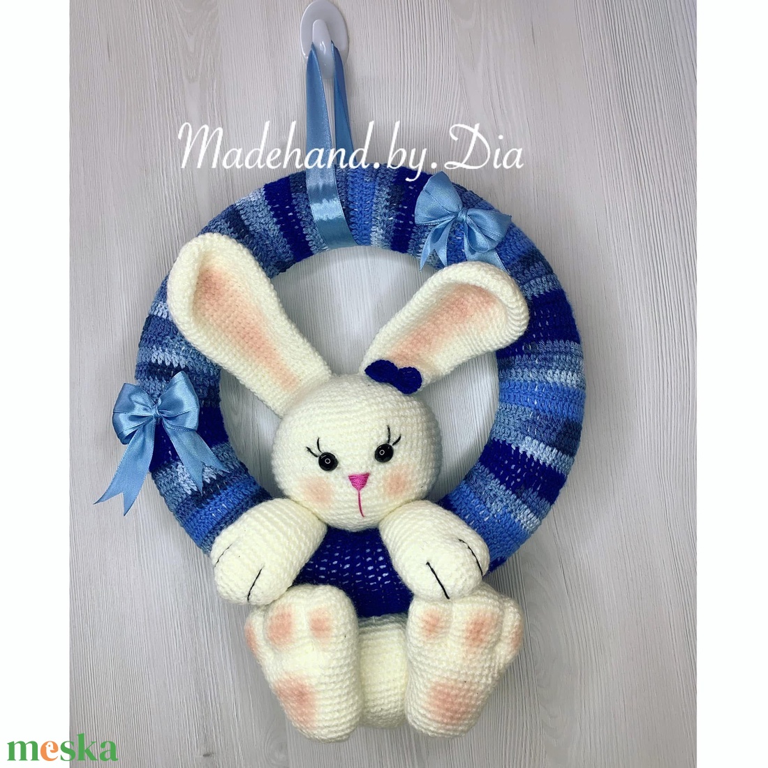 Nyuszis Ajtódísz - otthon & életmód - dekoráció - ajtó- és ablak dekoráció - ajtódísz & kopogtató - Meska.hu