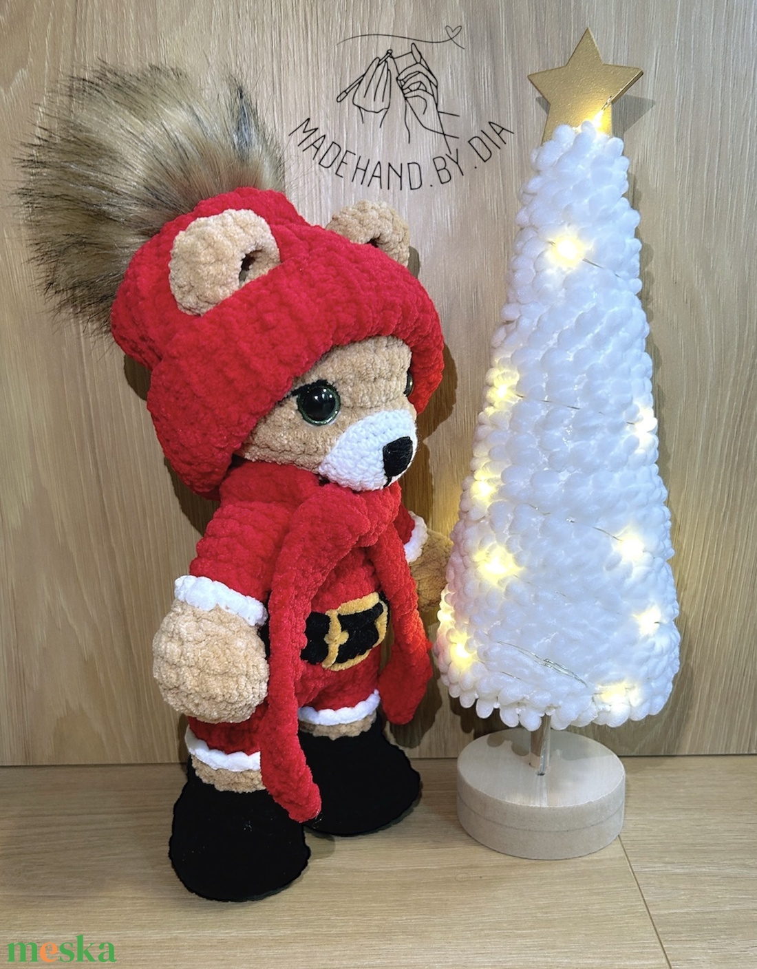 Mikulás Maci - játék & sport - plüssállat & játékfigura - maci - Meska.hu