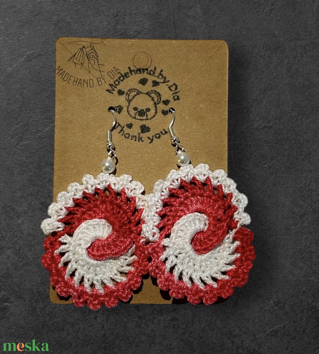 Horgolt fülbevaló  - ékszer - fülbevaló - fülékszer - Meska.hu