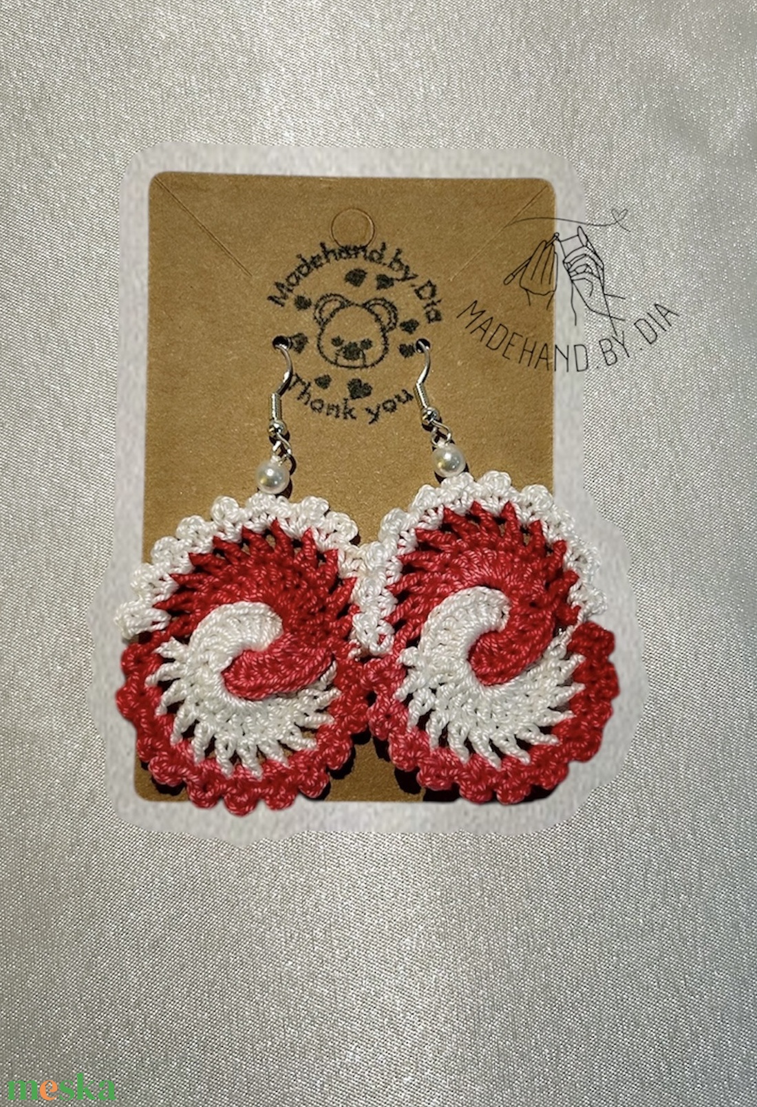 Horgolt fülbevaló  - ékszer - fülbevaló - fülékszer - Meska.hu