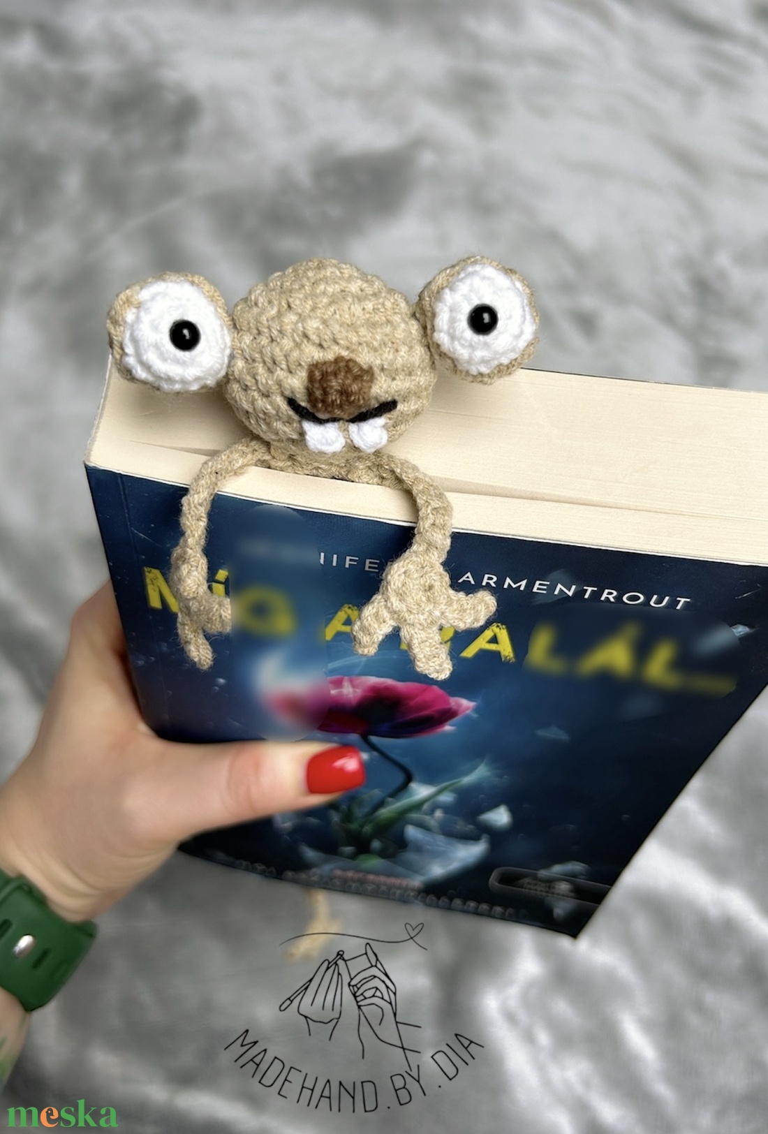 Horgolt könyvjelző  - könyv & zene - könyvjelző - Meska.hu