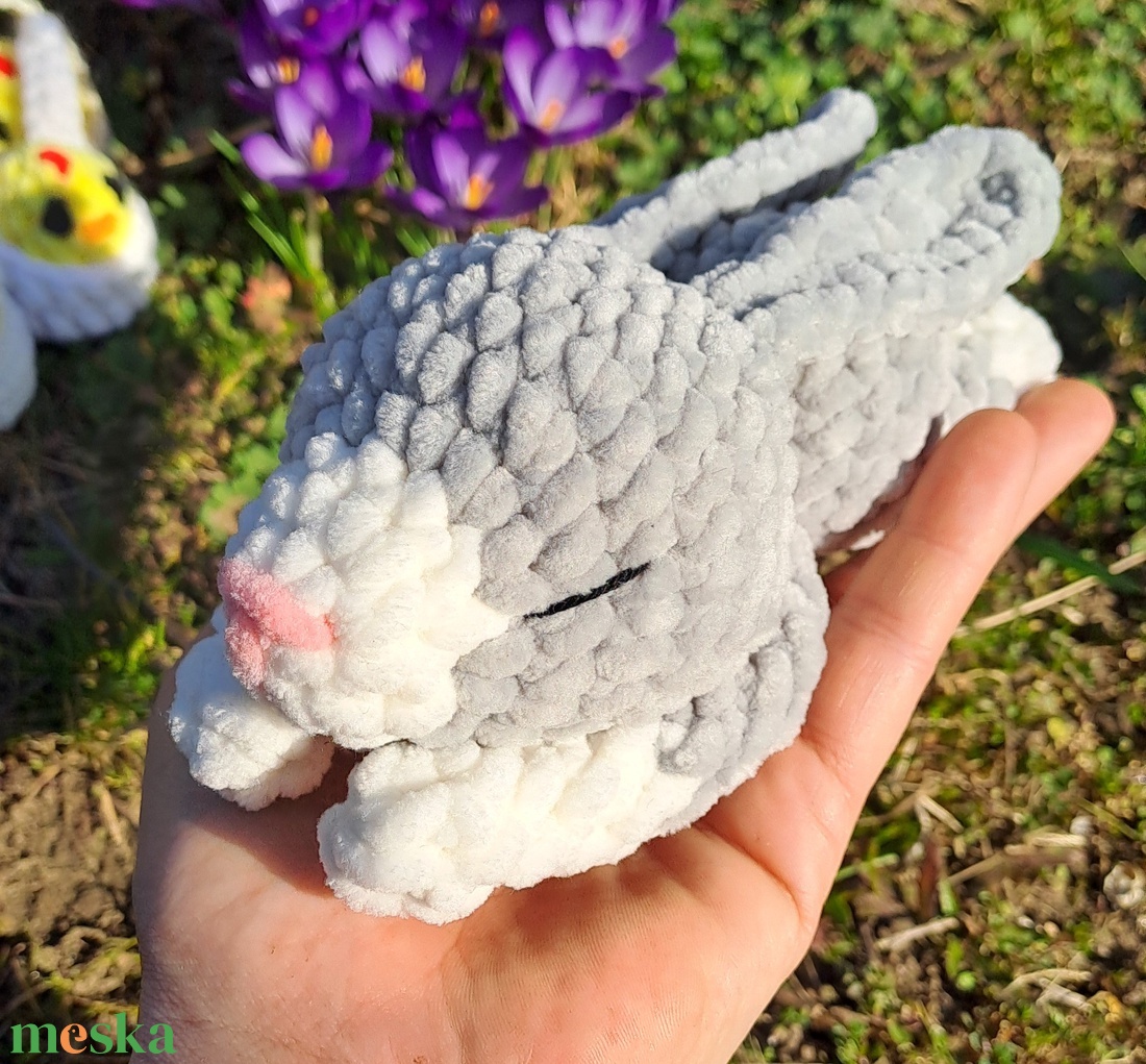 Nyuszi plüss - ünnepi díszek, dekorációk - húsvéti díszek és dekorációk - húsvéti asztaldíszek - Meska.hu