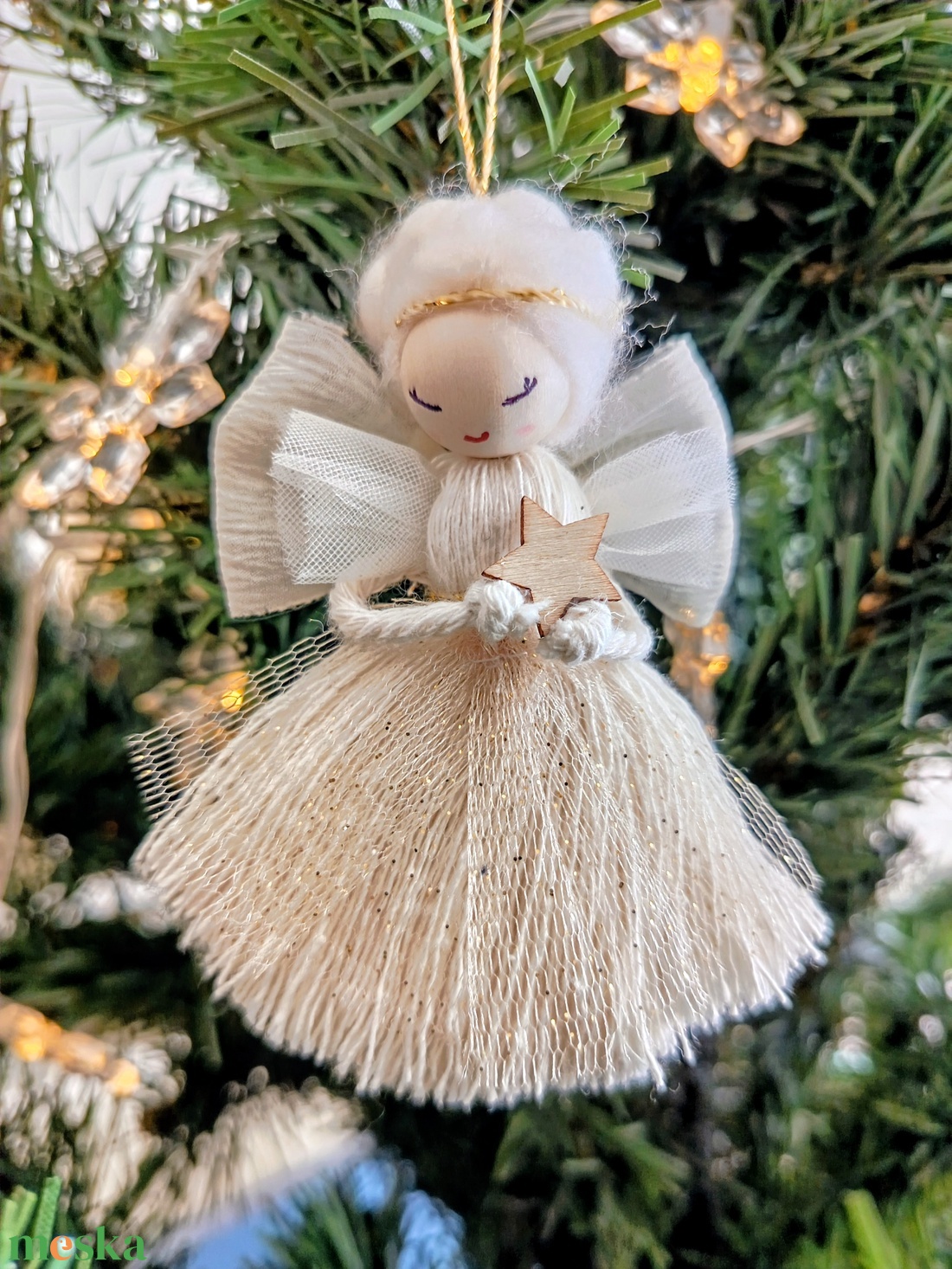 Angyalok sütisdobozban karácsonyfadísz dekoráció - karácsony - karácsonyi lakásdekoráció - karácsonyfadíszek - Meska.hu