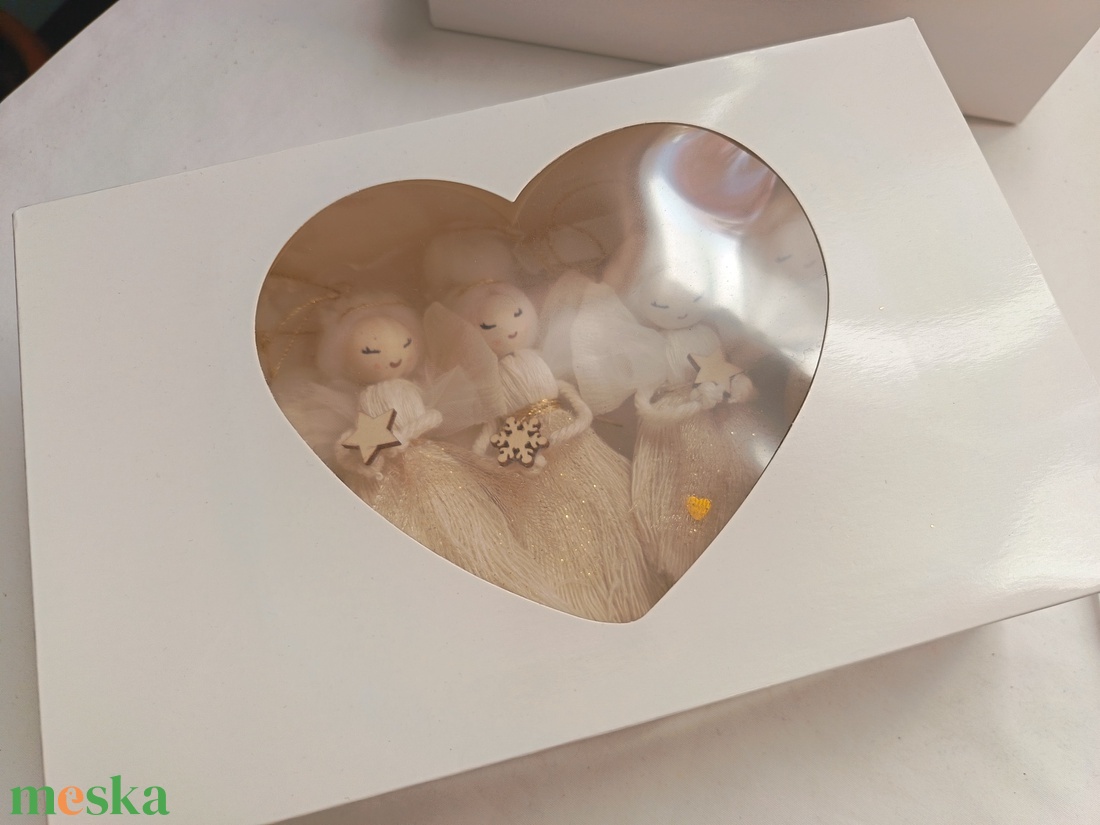 Angyalok sütisdobozban karácsonyfadísz dekoráció - karácsony - karácsonyi lakásdekoráció - karácsonyfadíszek - Meska.hu