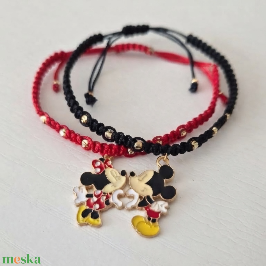 Disney Mickey és Minnie - páros karkötő szett � - ékszer - karkötő - karkötő medállal - Meska.hu