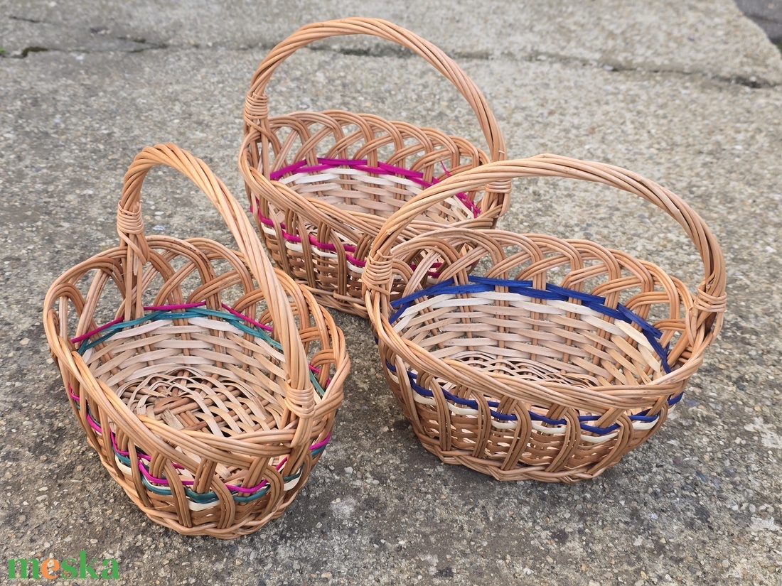 Húsvéti kosár 20cm - ünnepi díszek, dekorációk - húsvéti díszek és dekorációk - húsvéti kosár - Meska.hu