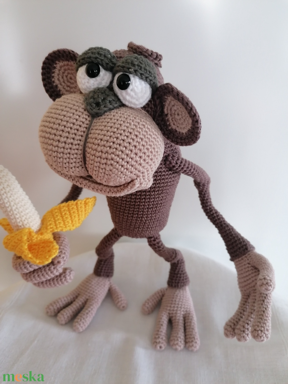 Amigurumi majom banánnal - játék & sport - plüssállat & játékfigura - majom - Meska.hu Amigurumi majom banánnal - játék & sport - plüssállat & játékfigura - majom - Meska.hu