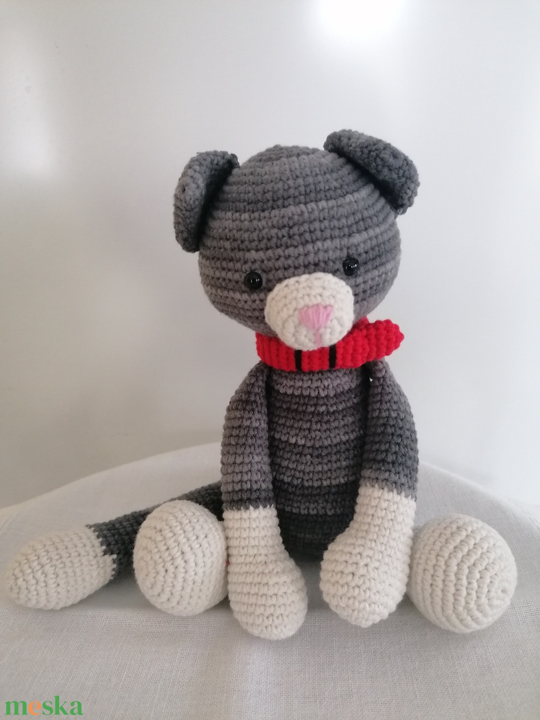 Amigurumi cica - játék & sport - plüssállat & játékfigura - cica - Meska.hu