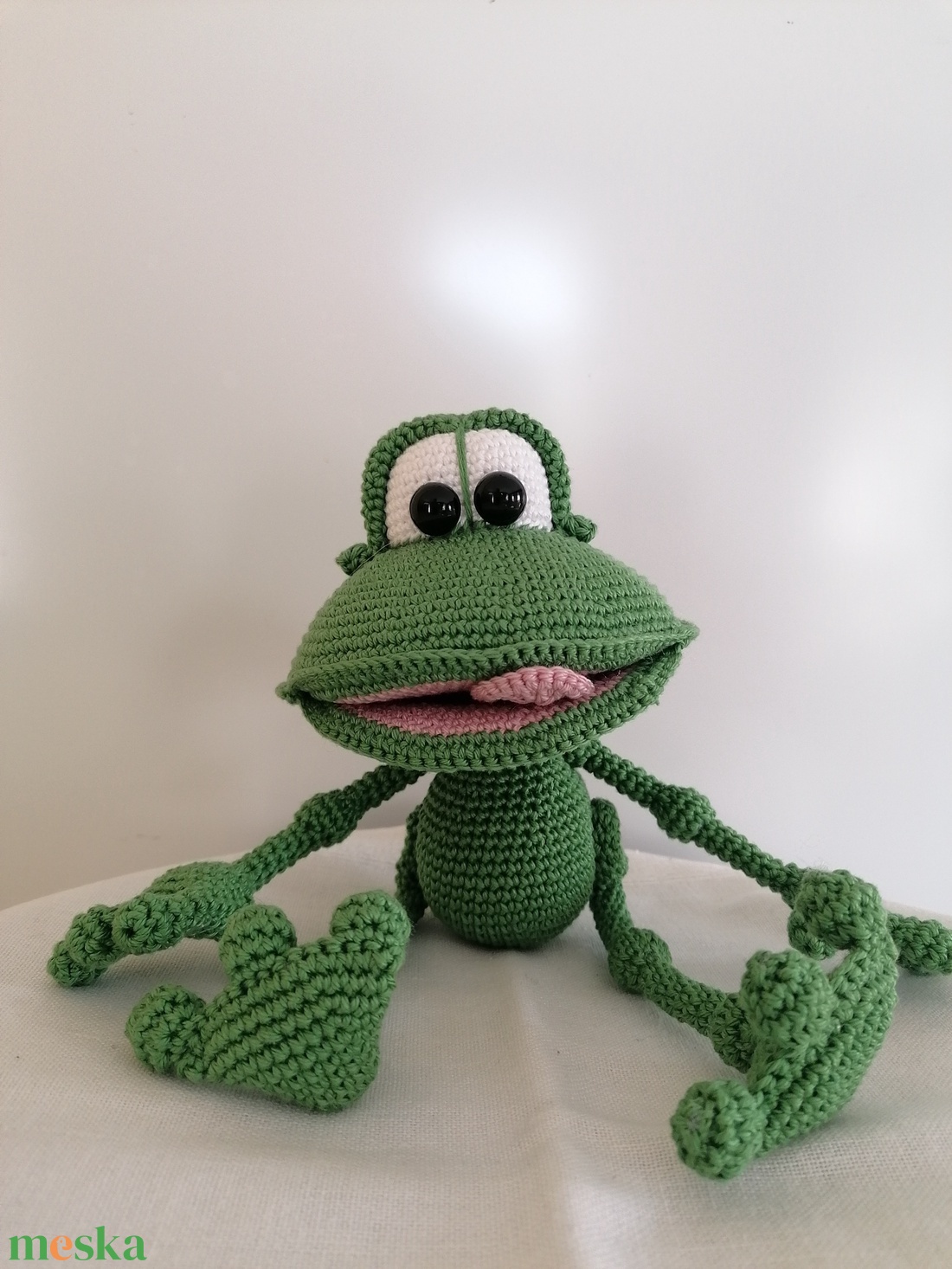 Amigurumi béka  - játék & sport - plüssállat & játékfigura - béka - Meska.hu