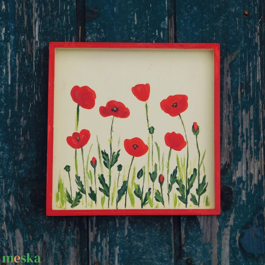 Pipacs és piros imádóknak - Pipacsos kép.  - művészet - festmény - akril - Meska.hu