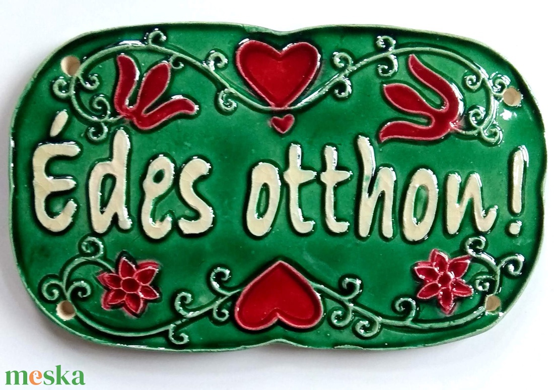 Édes otthon táblácska - művészet - szobor - kerámia - Meska.hu
