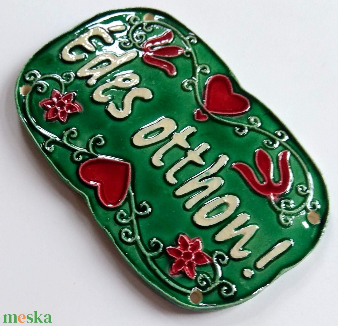 Édes otthon táblácska - művészet - szobor - kerámia - Meska.hu