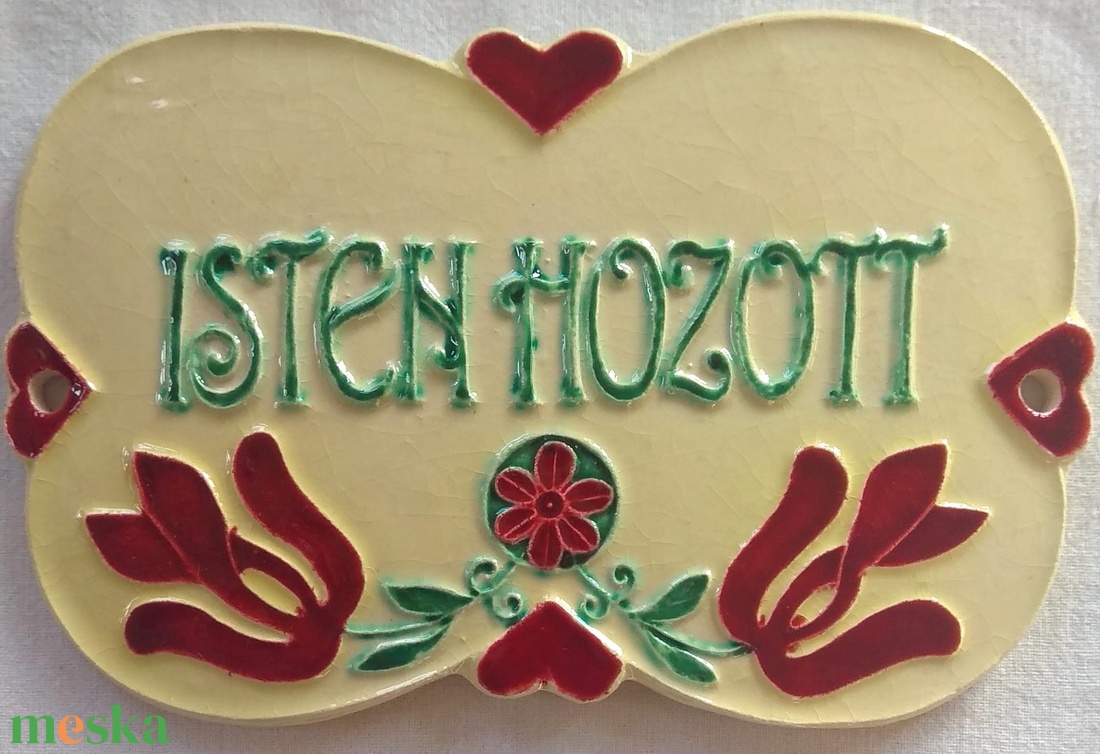 Isten hozott tábla - művészet - Meska.hu