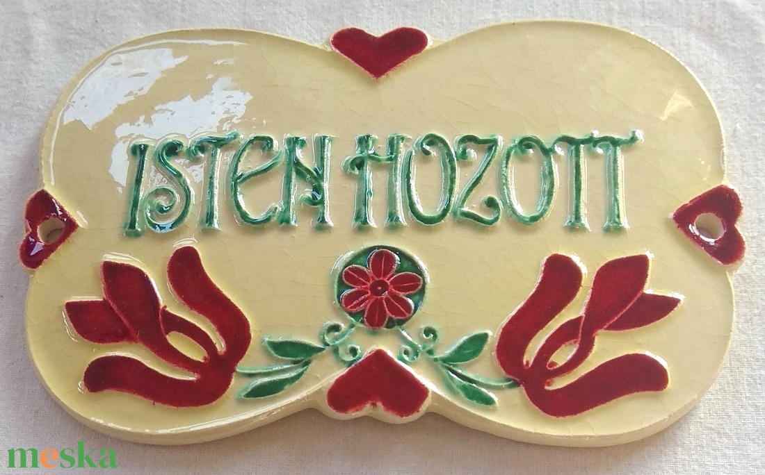 Isten hozott tábla - művészet - Meska.hu