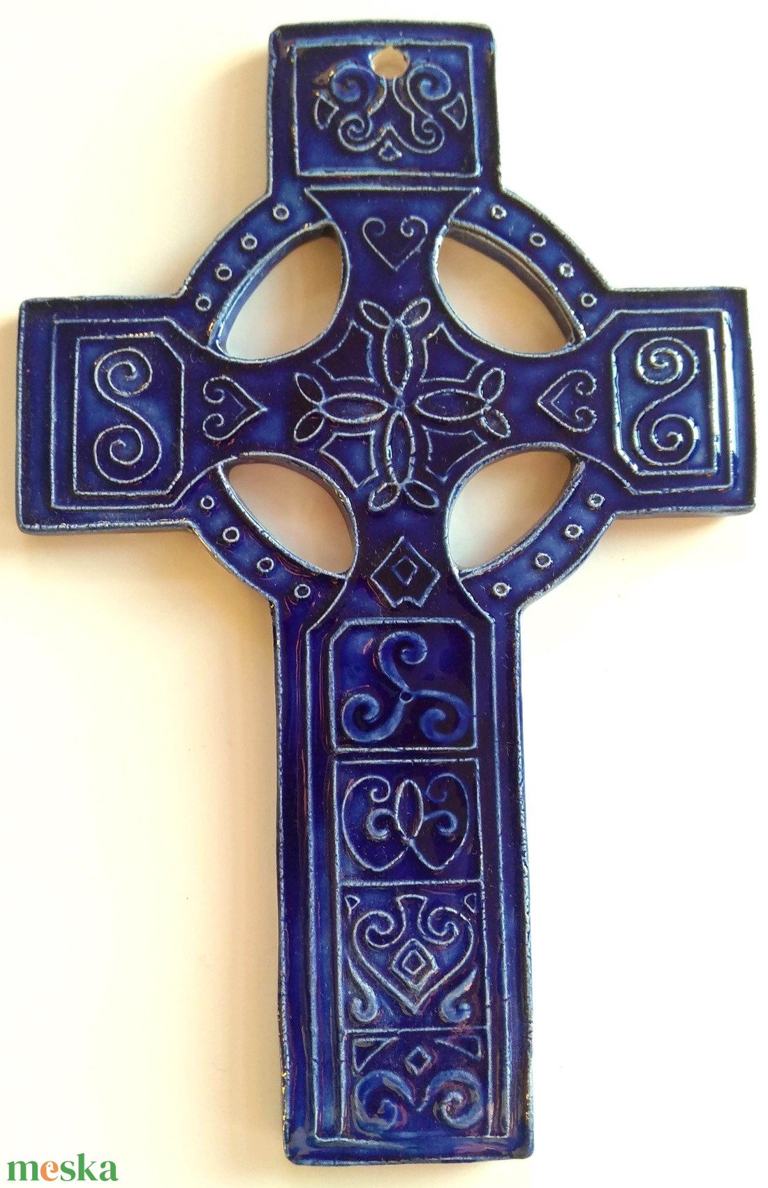 Kelta kerámia kereszt - művészet - Meska.hu