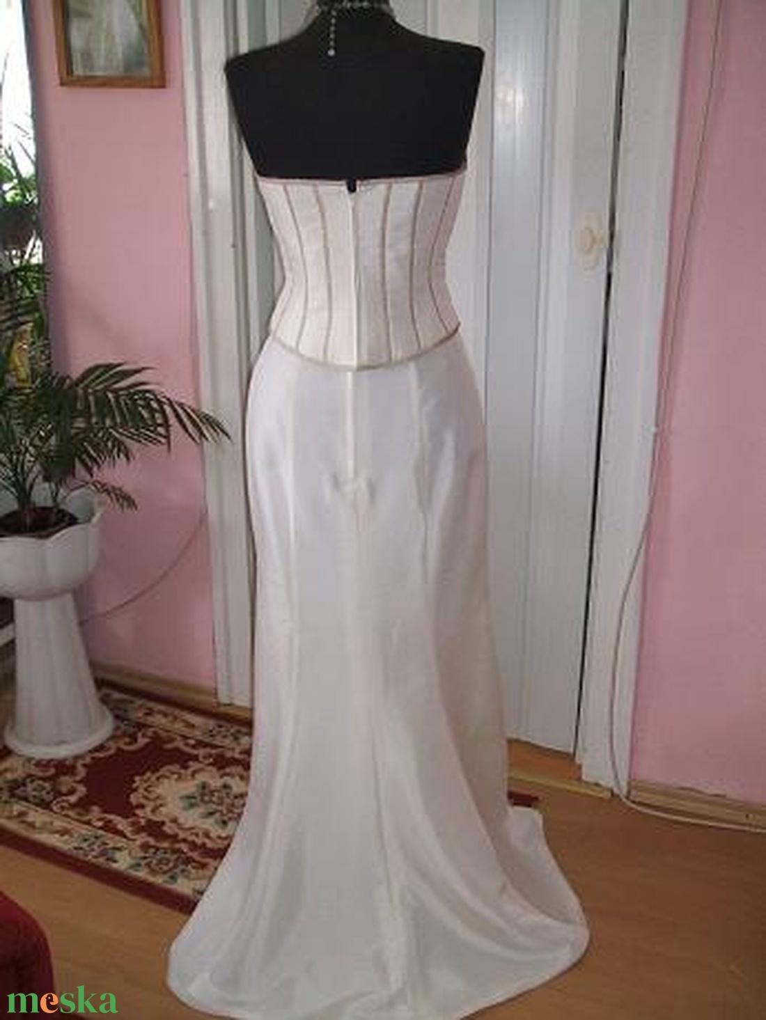 Menyasszonyi ruha, ekrü taft, két részes. - esküvő - ruha - menyasszonyi ruha - Meska.hu