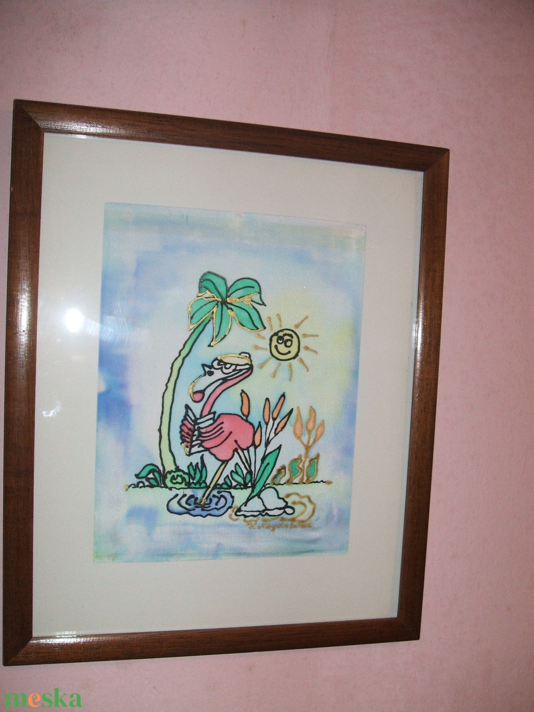 Hernyóselyem alapanyagra festett kép, egyedi készítés. - kellékek & szerszámok - méteráru - selyem - Meska.hu